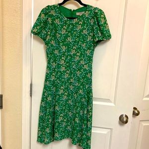 Loft green midi dress (new)